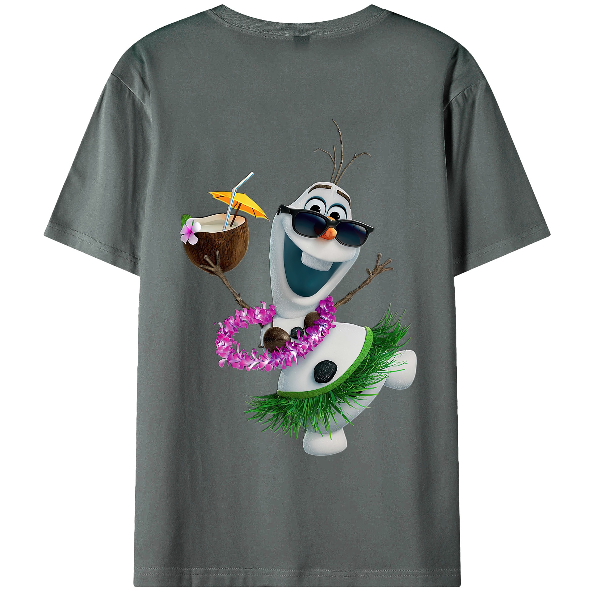 （画像用） アナと雪の女王 アンナ エルサ Frozen Anna Elsa 綿100％ メンズ半袖Tシャツ（バックプリント） 通気性
